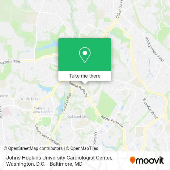 Johns Hopkins University Cardiologist Center map