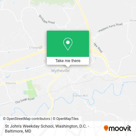 St John's Weekday School map