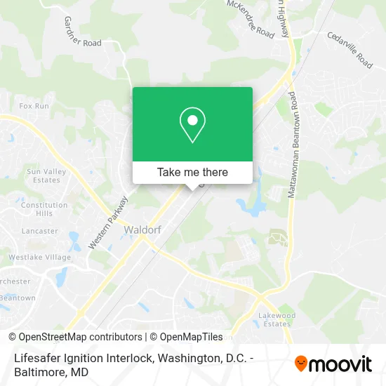 Lifesafer Ignition Interlock map