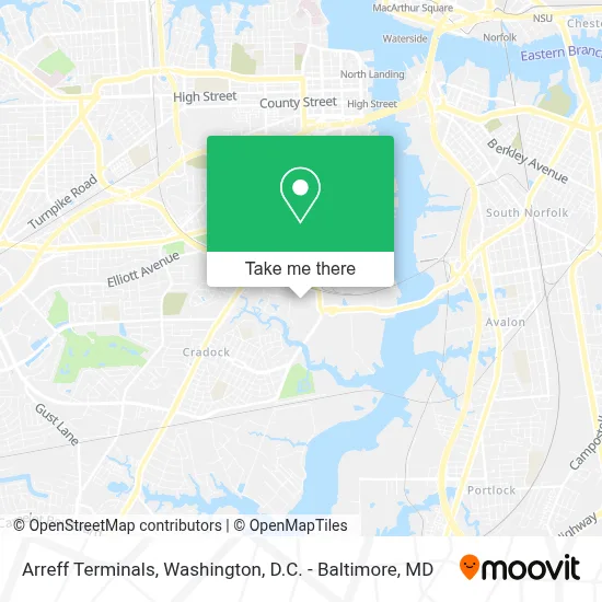 Arreff Terminals map