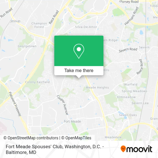 Fort Meade Spouses' Club map