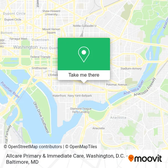 Allcare Primary & Immediate Care map