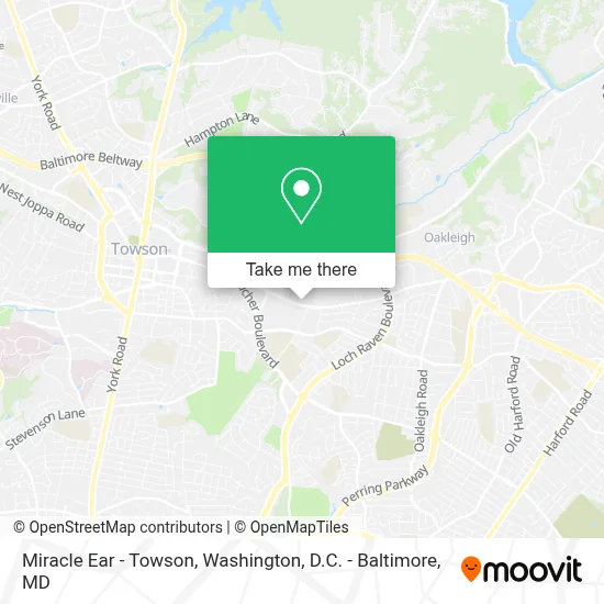 Miracle Ear - Towson map