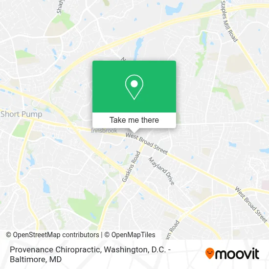 Provenance Chiropractic map