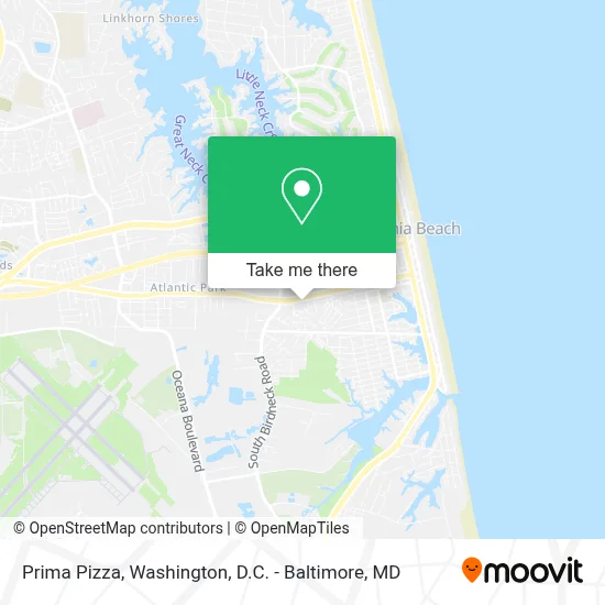 Prima Pizza map