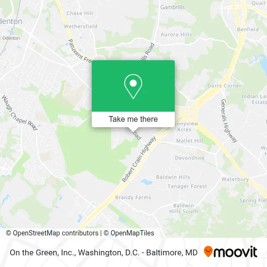 On the Green, Inc. map