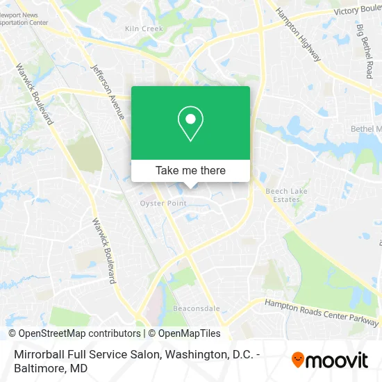 Mirrorball Full Service Salon map