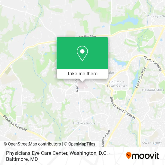 Physicians Eye Care Center map