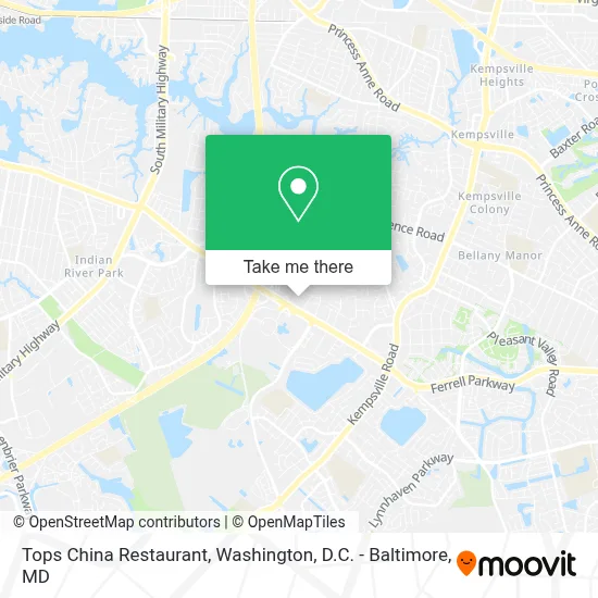 Tops China Restaurant map