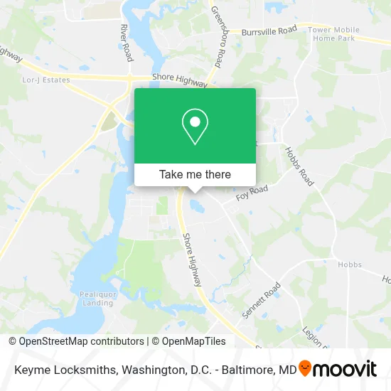 Keyme Locksmiths map