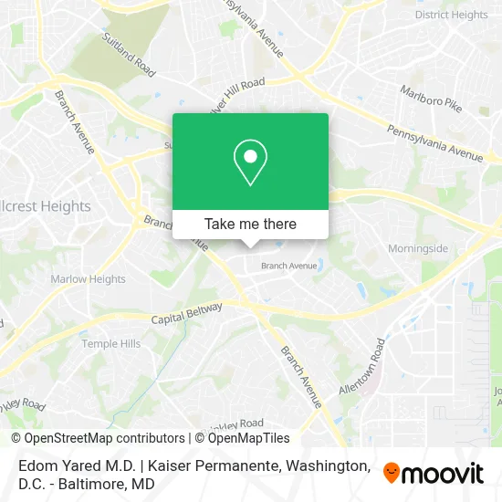 Edom Yared M.D. | Kaiser Permanente map
