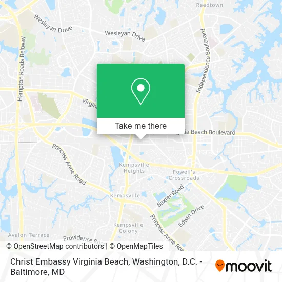 Christ Embassy Virginia Beach map
