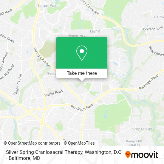 Silver Spring Craniosacral Therapy map