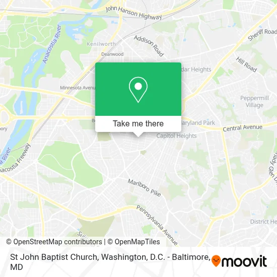 St John Baptist Church map
