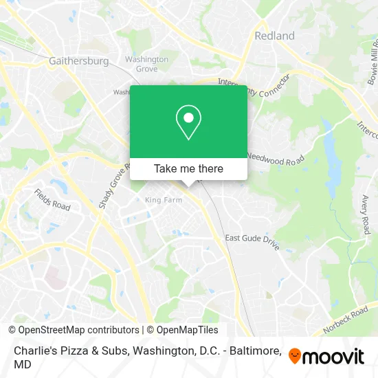 Charlie's Pizza & Subs map