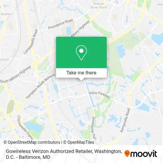 Gowireless Verizon Authorized Retailer map