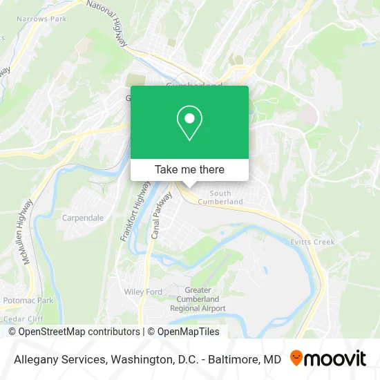 Allegany Services map