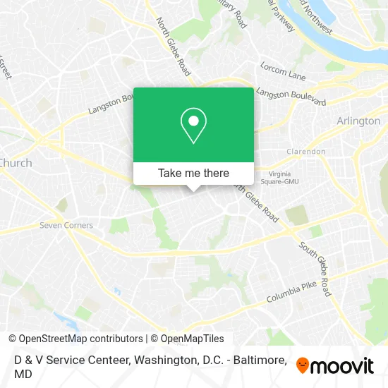 D & V Service Centeer map