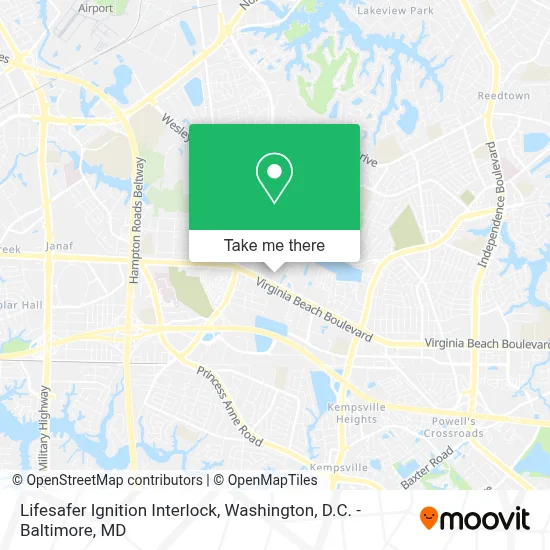 Lifesafer Ignition Interlock map