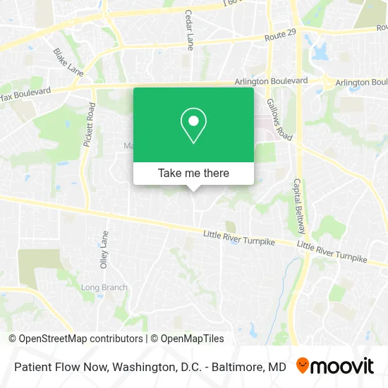 Patient Flow Now map