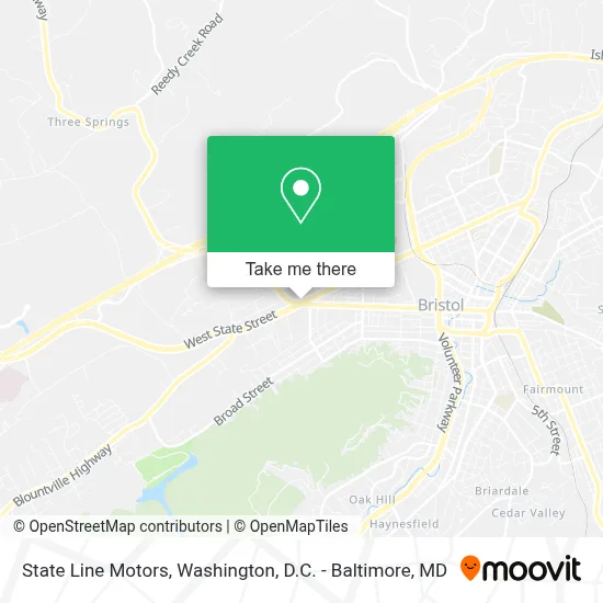 State Line Motors map