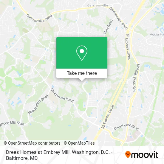 Drees Homes at Embrey Mill map