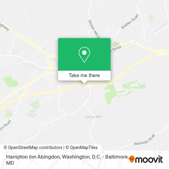 Hampton Inn Abingdon map