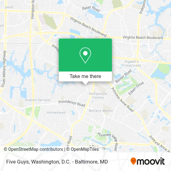 Five Guys map