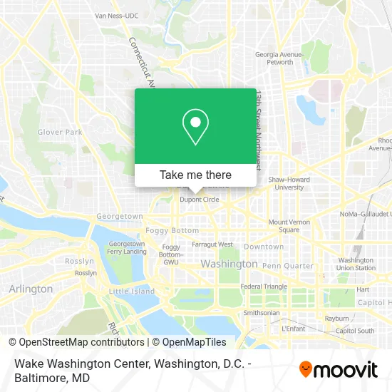 Wake Washington Center map