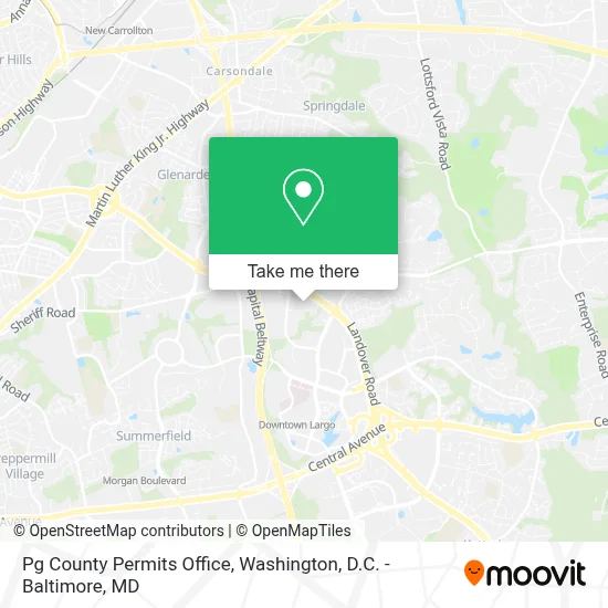 Pg County Permits Office map