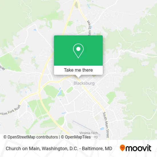Church on Main map