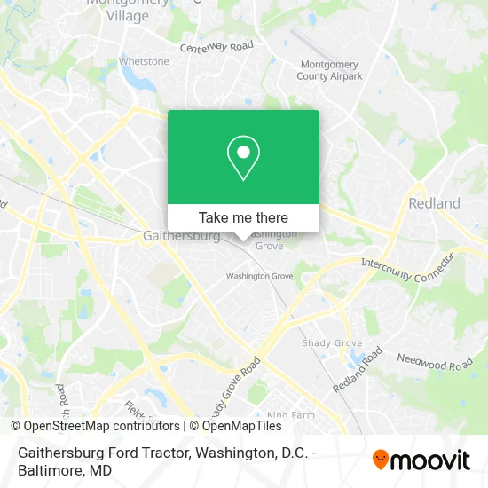 Gaithersburg Ford Tractor map