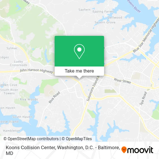 Koons Collision Center map