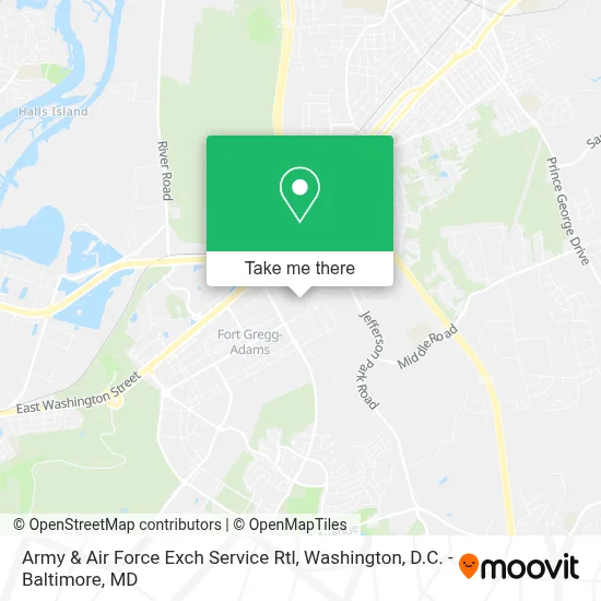 Army & Air Force Exch Service Rtl map