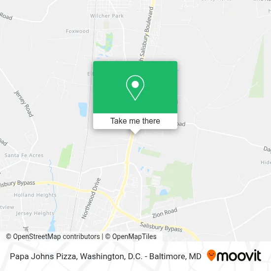 Papa Johns Pizza map