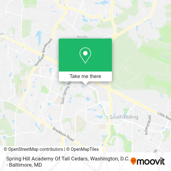 Spring Hill Academy Of Tall Cedars map