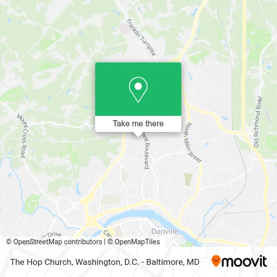 The Hop Church map