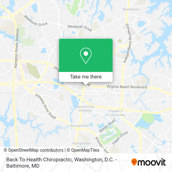 Back To Health Chiropractic map