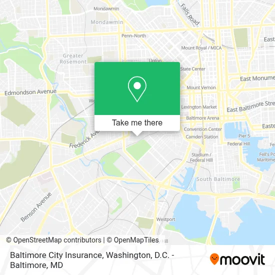 Baltimore City Insurance map