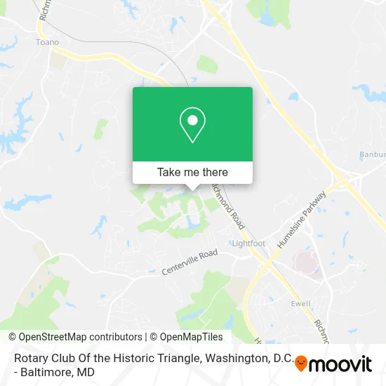 Rotary Club Of the Historic Triangle map
