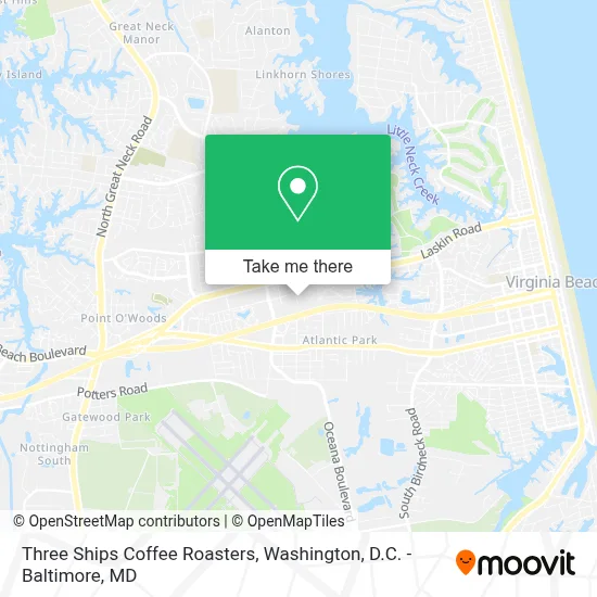 Three Ships Coffee Roasters map
