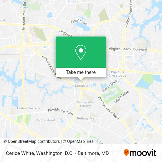 Cerice White map