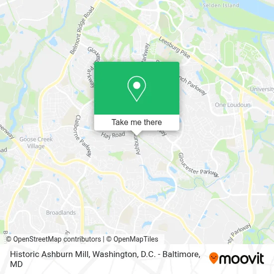 Historic Ashburn Mill map