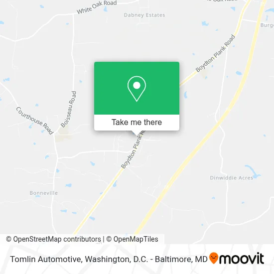 Tomlin Automotive map