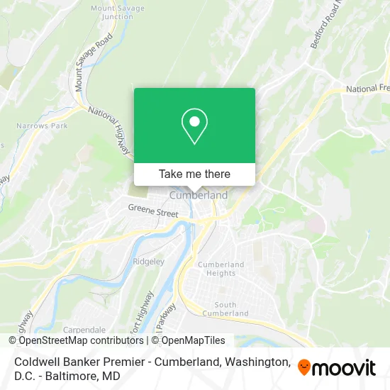 Coldwell Banker Premier - Cumberland map