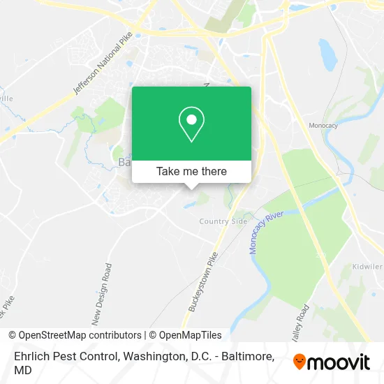 Ehrlich Pest Control map