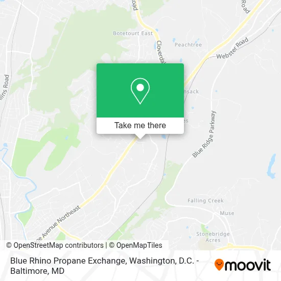 Blue Rhino Propane Exchange map
