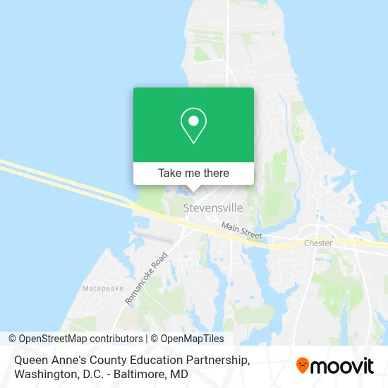 Queen Anne's County Education Partnership map