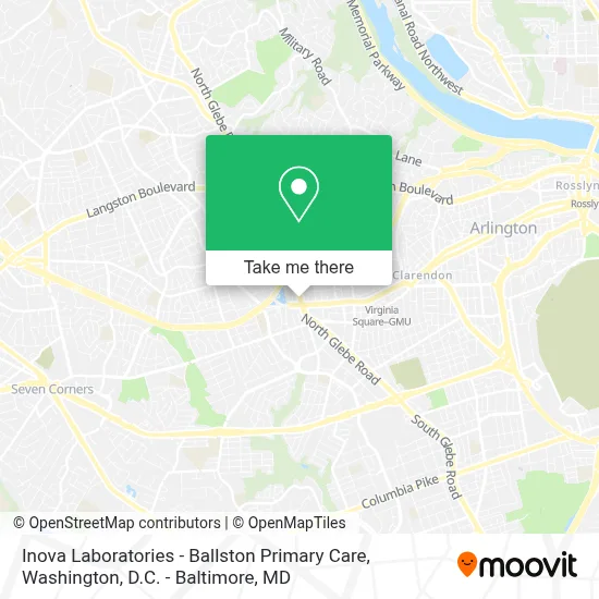 Inova Laboratories - Ballston Primary Care map