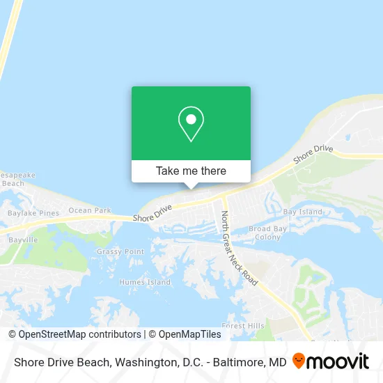 Shore Drive Beach map